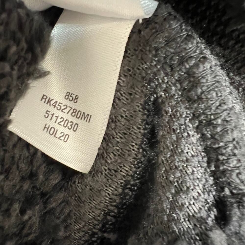 NWT NEW ABOUND Nordstrom Fuzzy Fleece half zip Pullover in Black - Picture 9 of 10